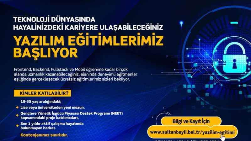 Sultanbeyli'de ücretsiz yazılım eğitimleri başlıyor Sultanbeyli'de ücretsiz yazılım eğitimleri başlıyor