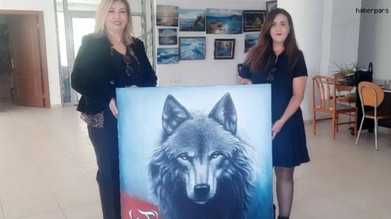 Türk Ressam Muhteşem Bir Bozkurt Yaptı.