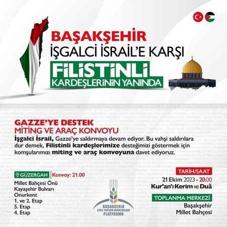 Başakşehir Filistinli kardeşlerinin yanında Başakşehir Filistinli kardeşlerinin yanında