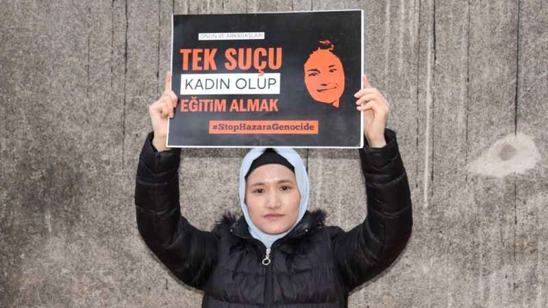 Afganistan'daki Hazara Türklerine yönelik soykırım protesto edildi