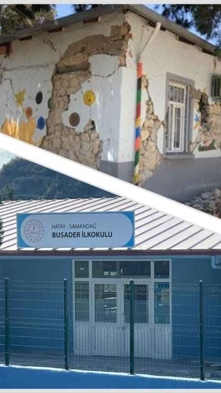 Samandağ BUSADER İlkokulu'nun küllerinden yeniden doğuşu