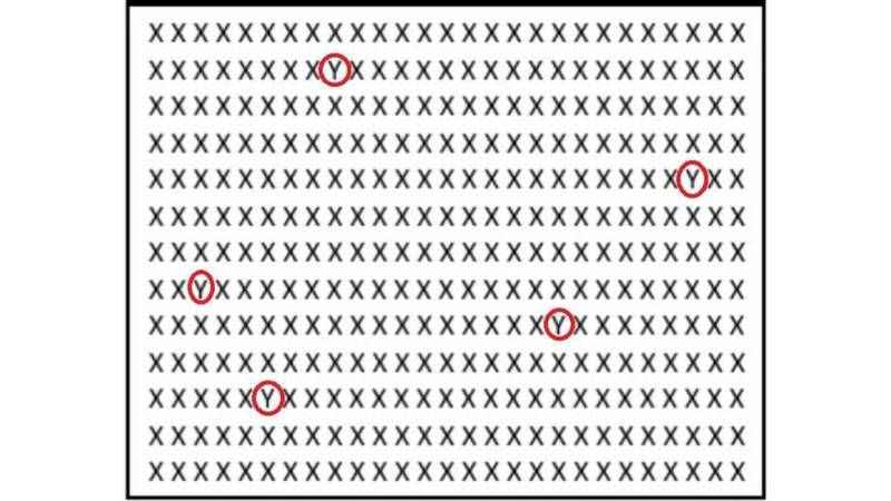 X’lerin arasına gizlenmiş 5 Y’yi 11 saniyede bulanlar süper zeka oluyor!