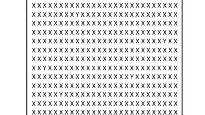 X’lerin arasına gizlenmiş 5 Y’yi 11 saniyede bulanlar süper zeka oluyor!