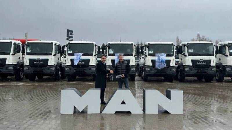 Ziver Holding, inşaat şirketinin filosunu 30 MAN kamyon katarak güçlendirdi