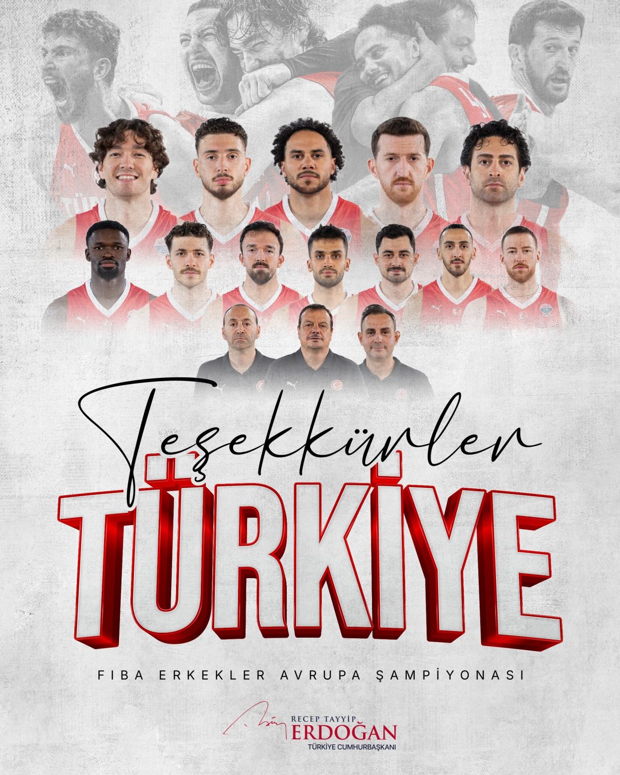 Cumhurbaşkanı Erdoğan’dan A Milli Erkek Basketbol Takımı'na tebrik