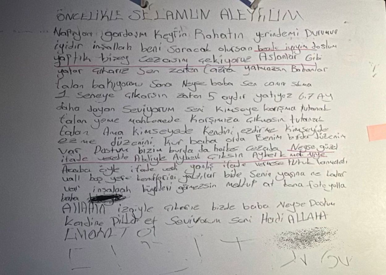 Ahmet Minguzzi’nin katil zanlısının mektubu ortaya çıktı: "Aslanlar gibi yatar çıkarız"