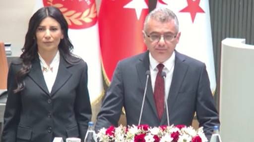 KKTC'nin yeni Cumhurbaşkanı Erhürman Meclis'te yemin etti