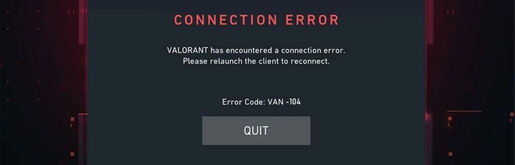 Valorant VAN -104 hatası nedir nasıl çözülür?