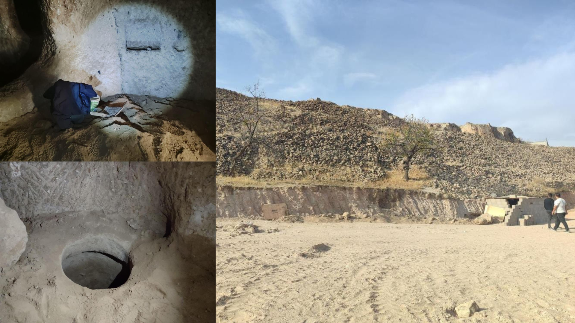 Kaçak kazı yapılırken yeraltı şehri keşfedildi