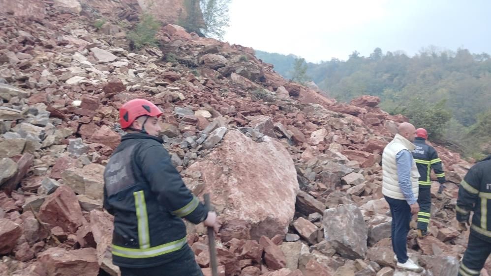 Ordu'da taş ocağında göçük: Enkaz altında kalanlar var