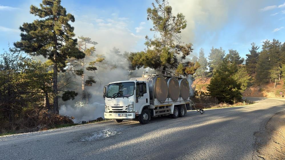 Orman yangınına sütlü müdahale