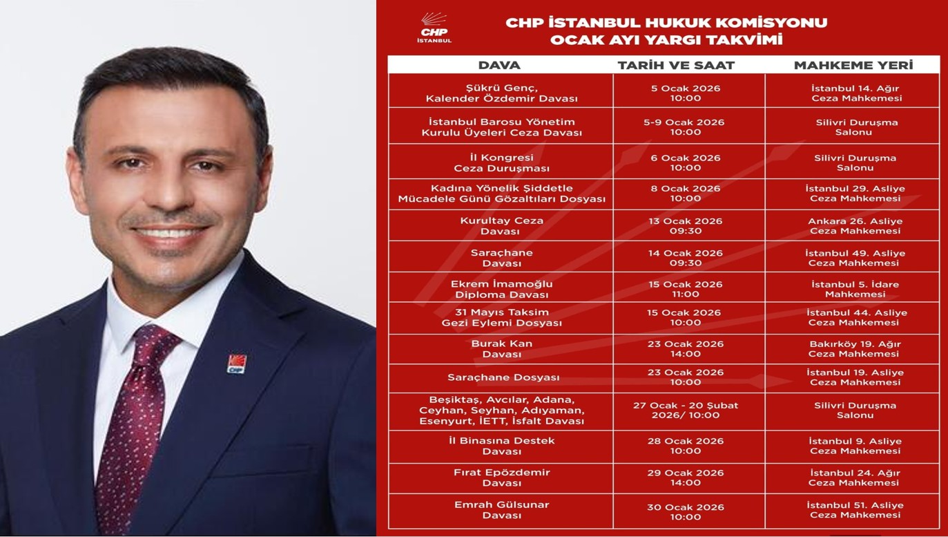 CHP İstanbul Hukuk Komisyonu’ndan Ocak Ayında Yoğun Adalet Mesaisi