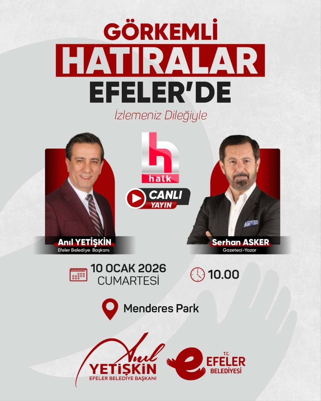 Efeler’in Kalbi Halk TV’de Atacak: Başkan Anıl Yetişkin "Görkemli Hatıralar" Konuğu Oluyor!