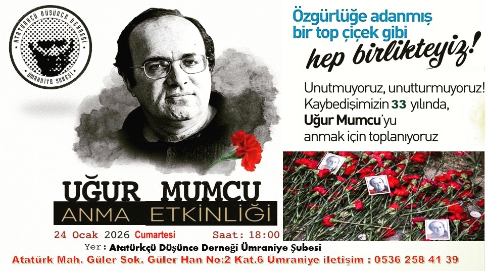 Uğur Mumcu, 33. Yılında ADD Ümraniye’de Anılıyor
