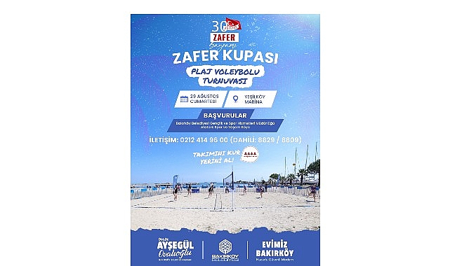 Bakırköy'de Zafer Bayramı coşkusu plaj voleybolu ve konserle yaşanacak