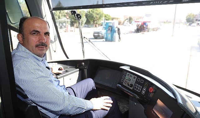 Başkan Altay, Tamamlanan Adliye-Şehir Hastanesi Tramvay Hattı'nda Test Sürüşü Yaptı