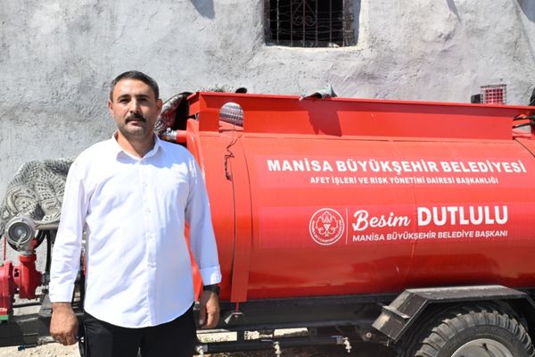 Manisa’da yangın tankeri köyü alevlerden korudu