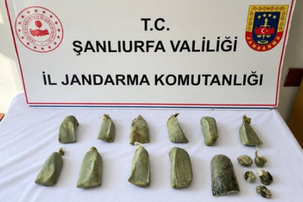 Şanlıurfa'da uyuşturucu operasyonunda 5,5 kilogram esrar ele geçirildi