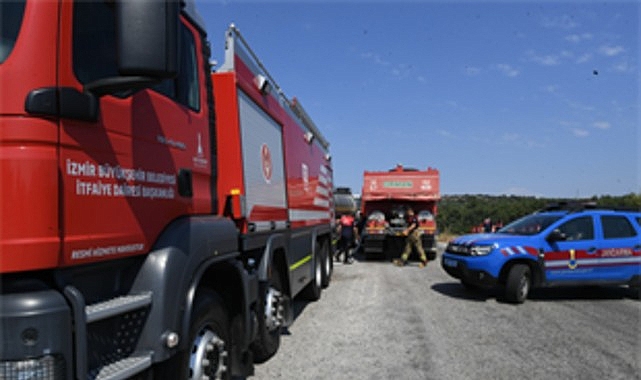 Urla Balıklova'da orman yangını alarmı