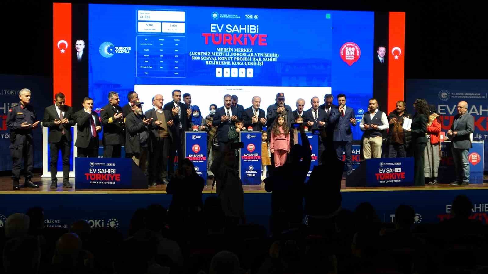 500 bin sosyal konut projesi kapsamında Mersin’de 8 bin 190 hak sahibi belirlendi
