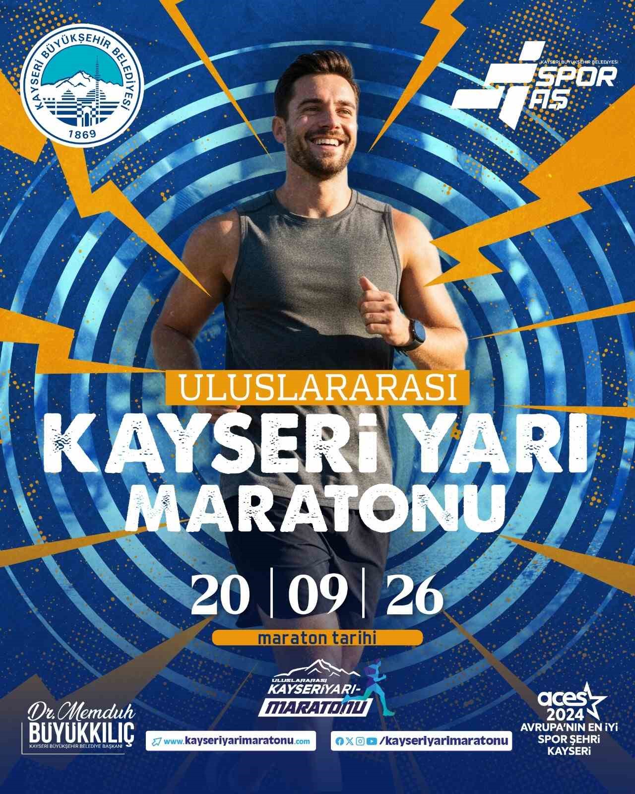 6. Uluslararası Kayseri Yarı Maratonu heyecanı başlıyor
6. Uluslararası Kayseri Yarı Maratonu heyecanı başlıyor