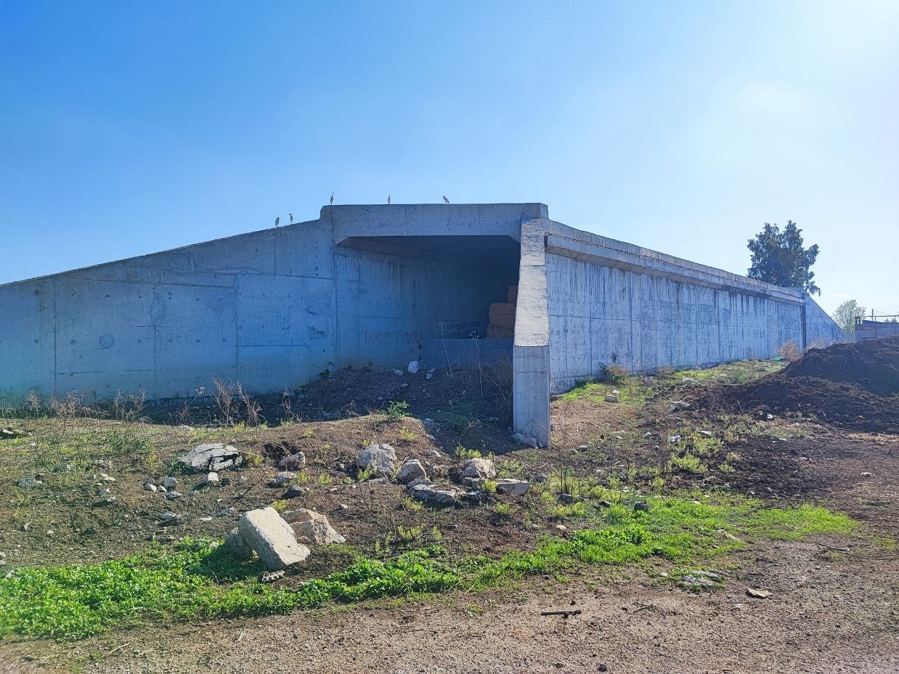 7 yıldır bitmeyen yolun köprü ayakları samanlığa döndü
