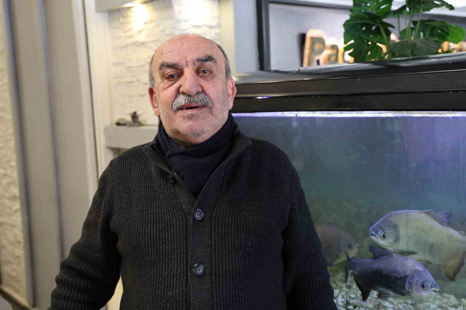 8 adet pirana balığı 12 yıldır kelle paçayla besleniyor
