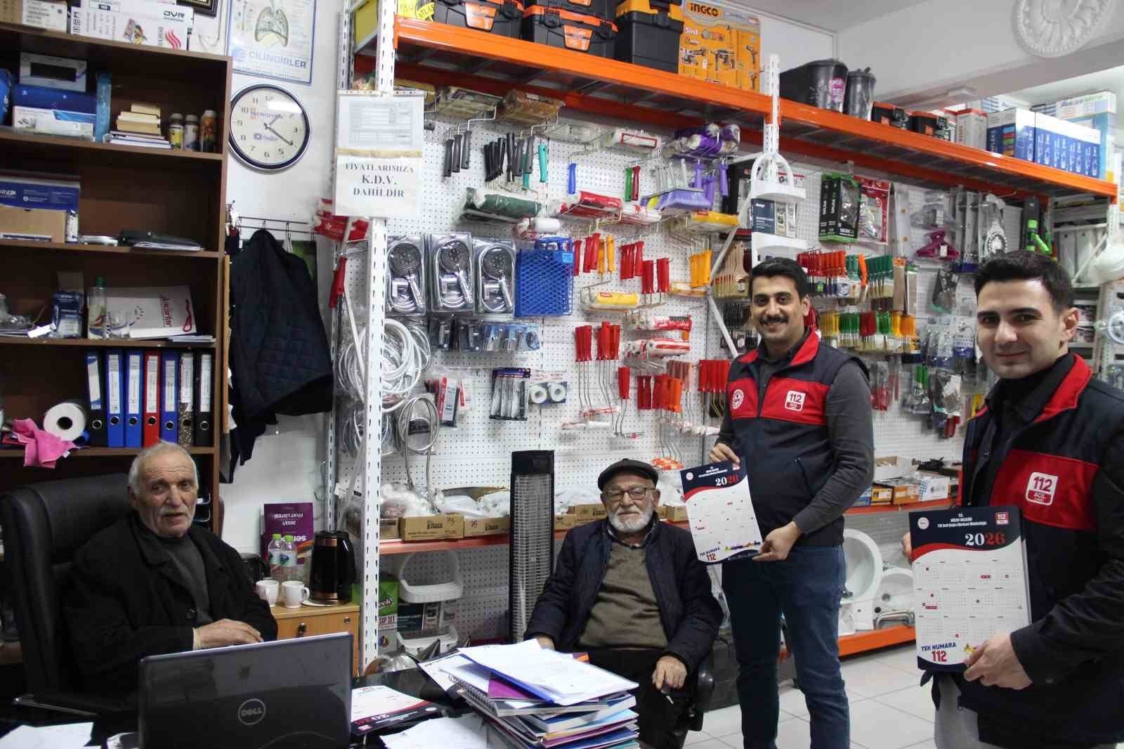 Acil Çağrı Merkezi ekipleri esnafı bilgilendirdi
