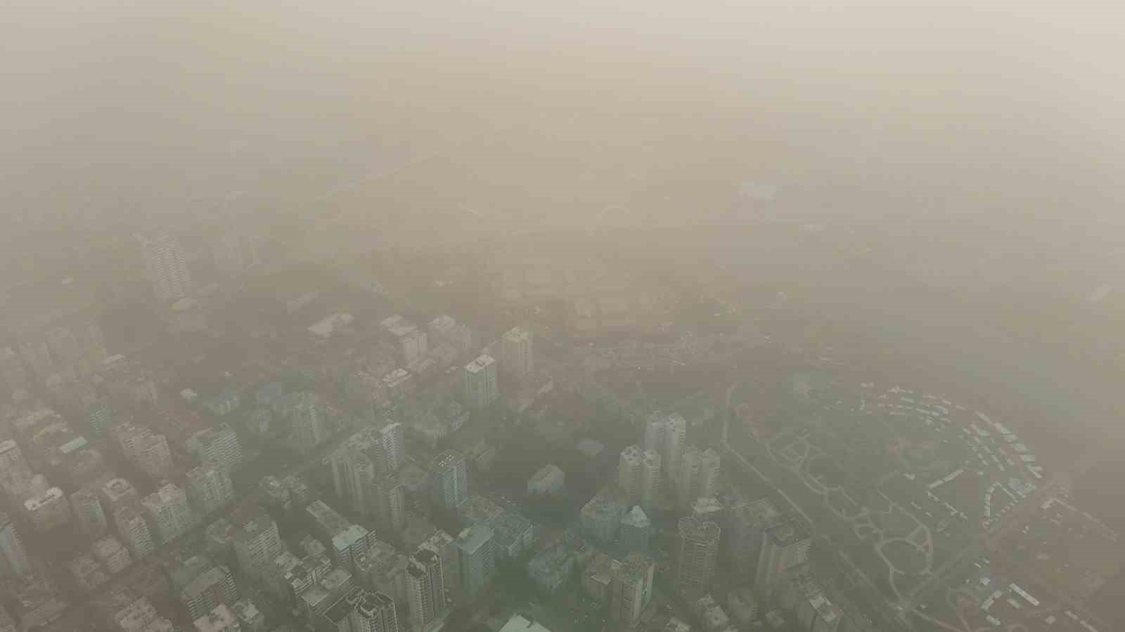 Adana’da toz taşınımı havadan görüntülendi
