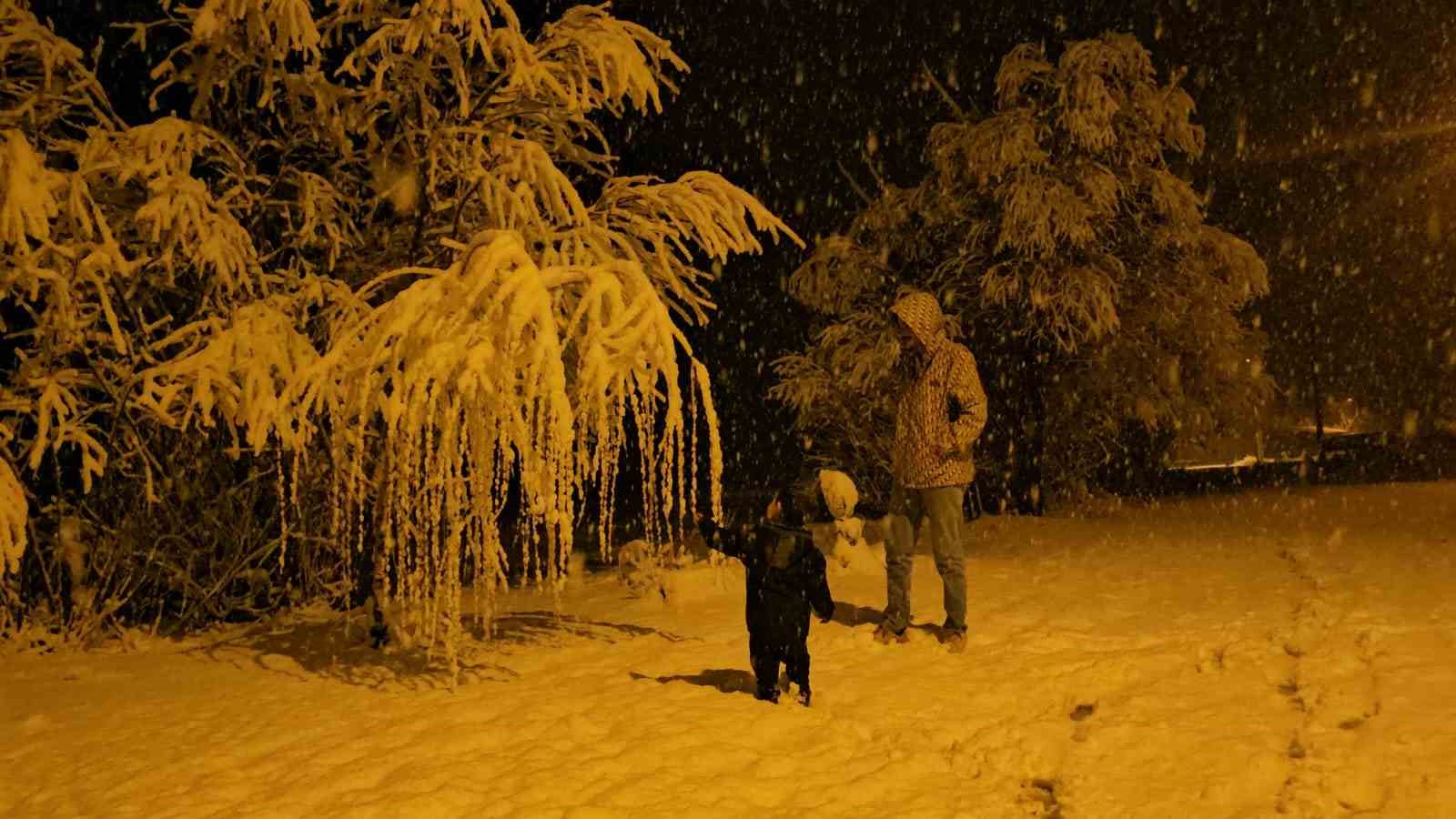 Adilcevaz’da kar yağışı beraberinde güzel görüntüler getirdi

