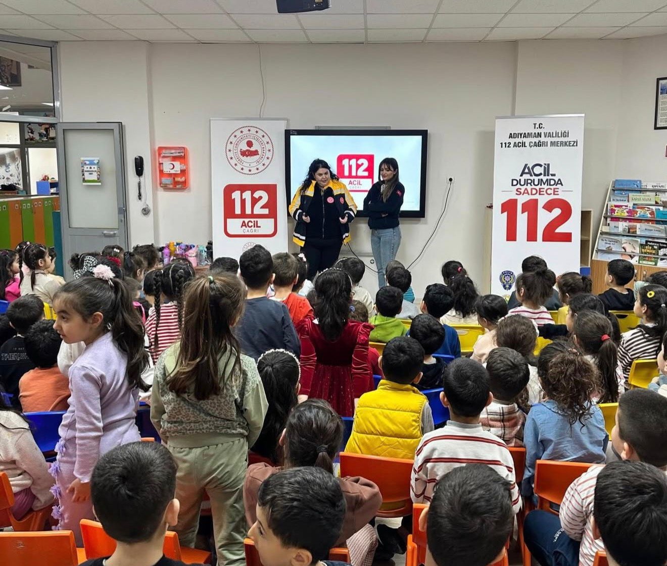 Adıyaman’da minik öğrencilere acil çağrı farkındalık eğitimi
