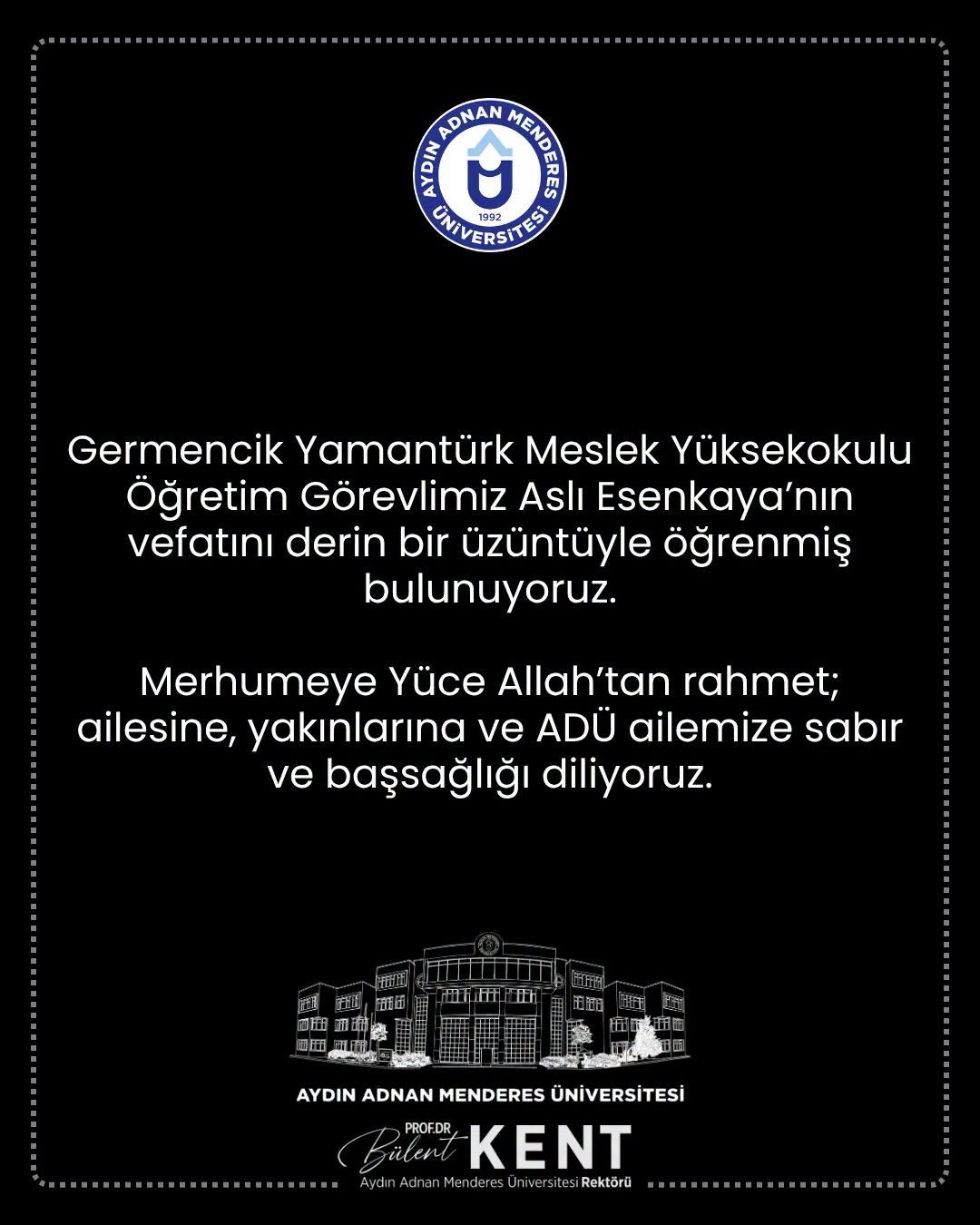 ADÜ’lü akademisyen hayatını kaybetti
