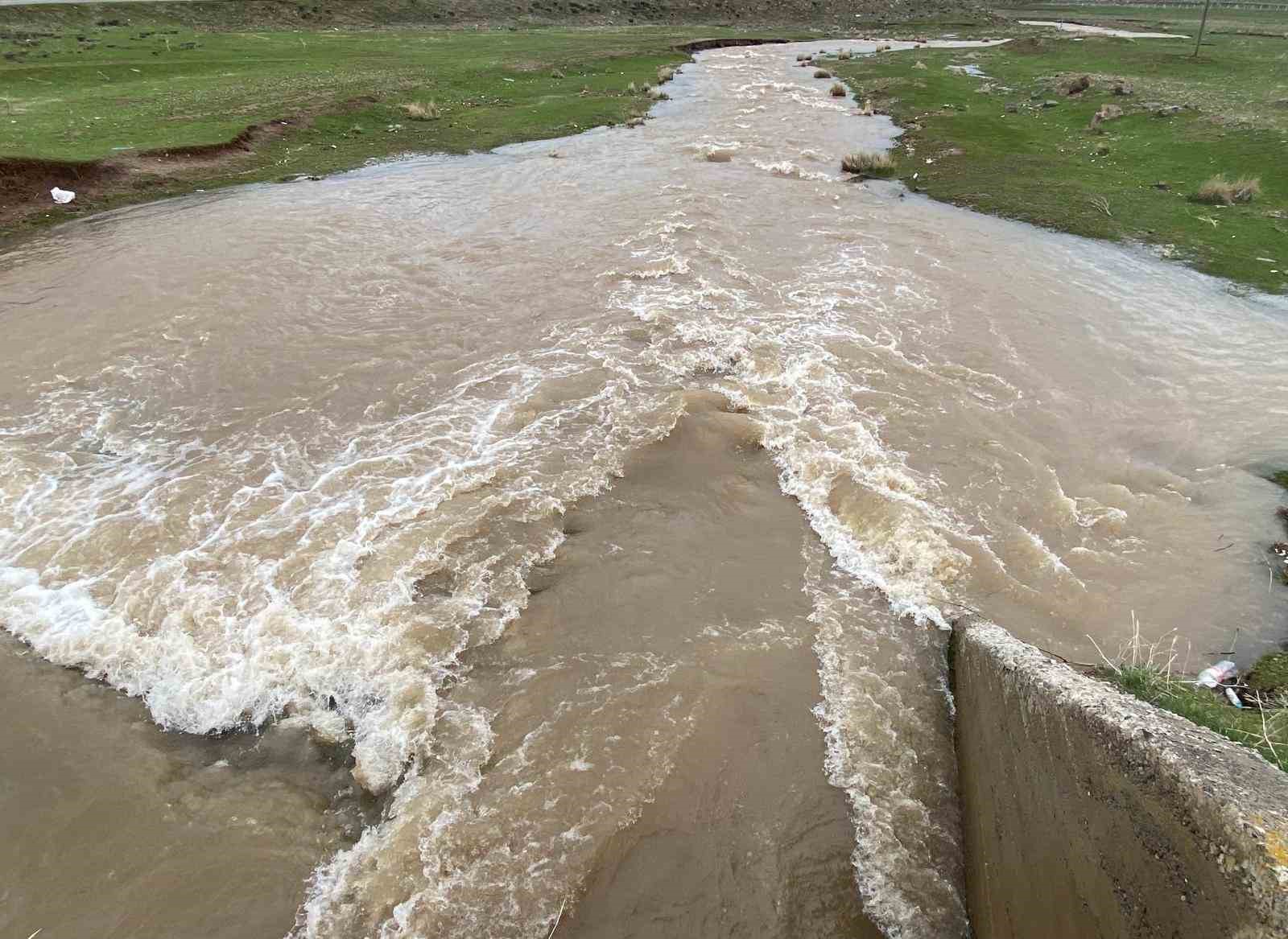 Ağrı’da kar suyu dereleri coşturdu
