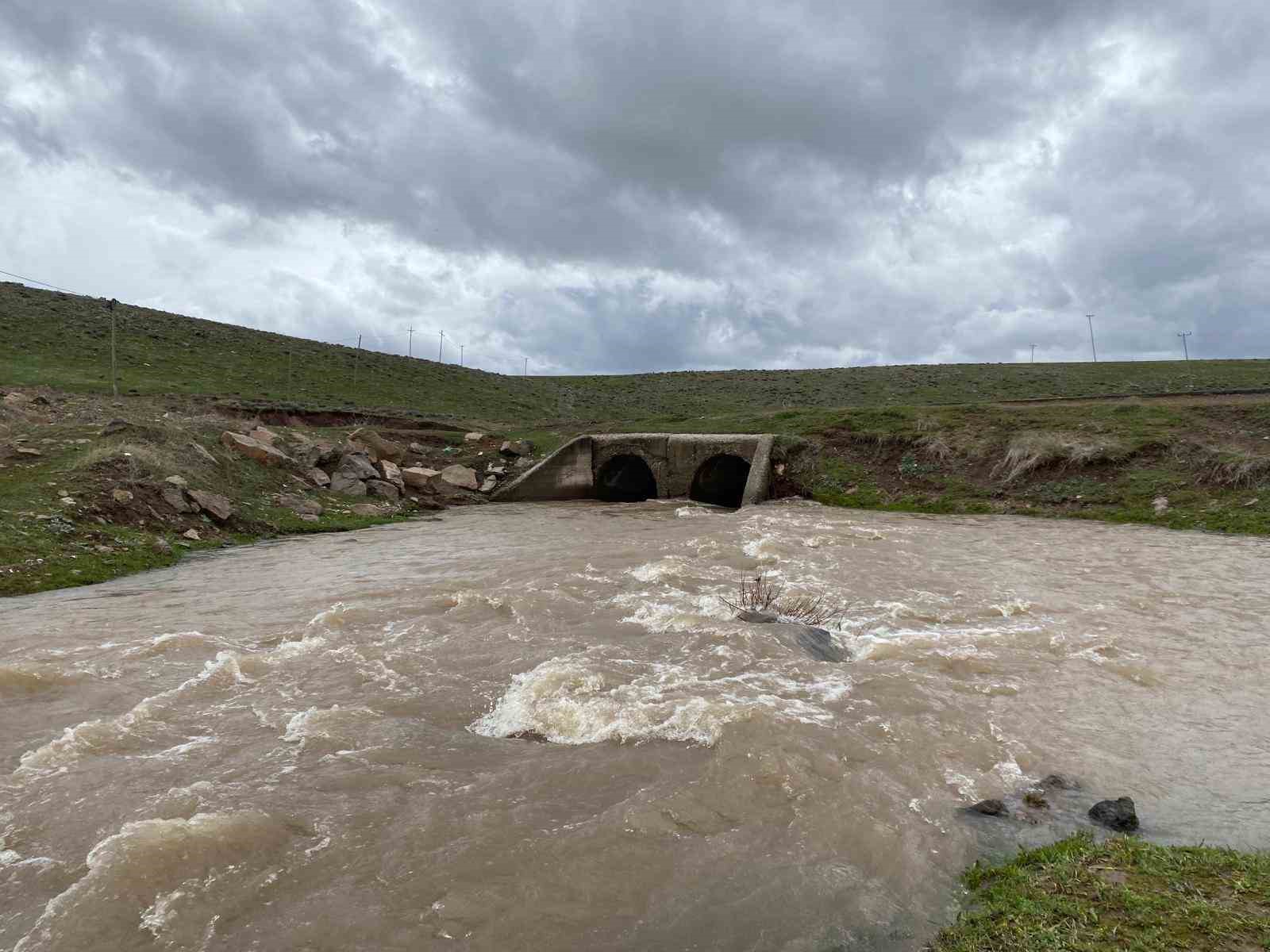 Ağrı’da kar suyu dereleri coşturdu
