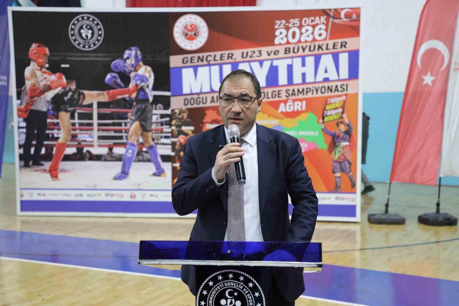 Ağrı’da Muay Thai Doğu Anadolu Bölge Şampiyonası başladı
Ağrı’da Muay Thai Doğu Anadolu Bölge Şampiyonası başladı
