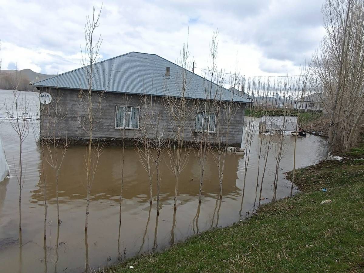 Ağrı’da sağanak yağış sonucu dereler taştı

