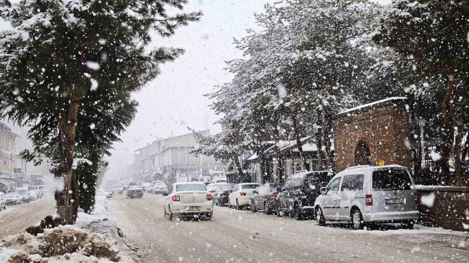 Ahlat’ta yoğun kar yağışı
