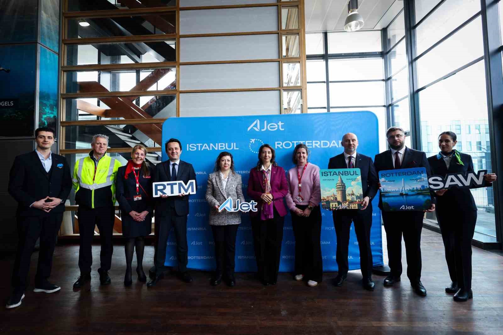 AJet’in İstanbul - Rotterdam seferleri başladı
