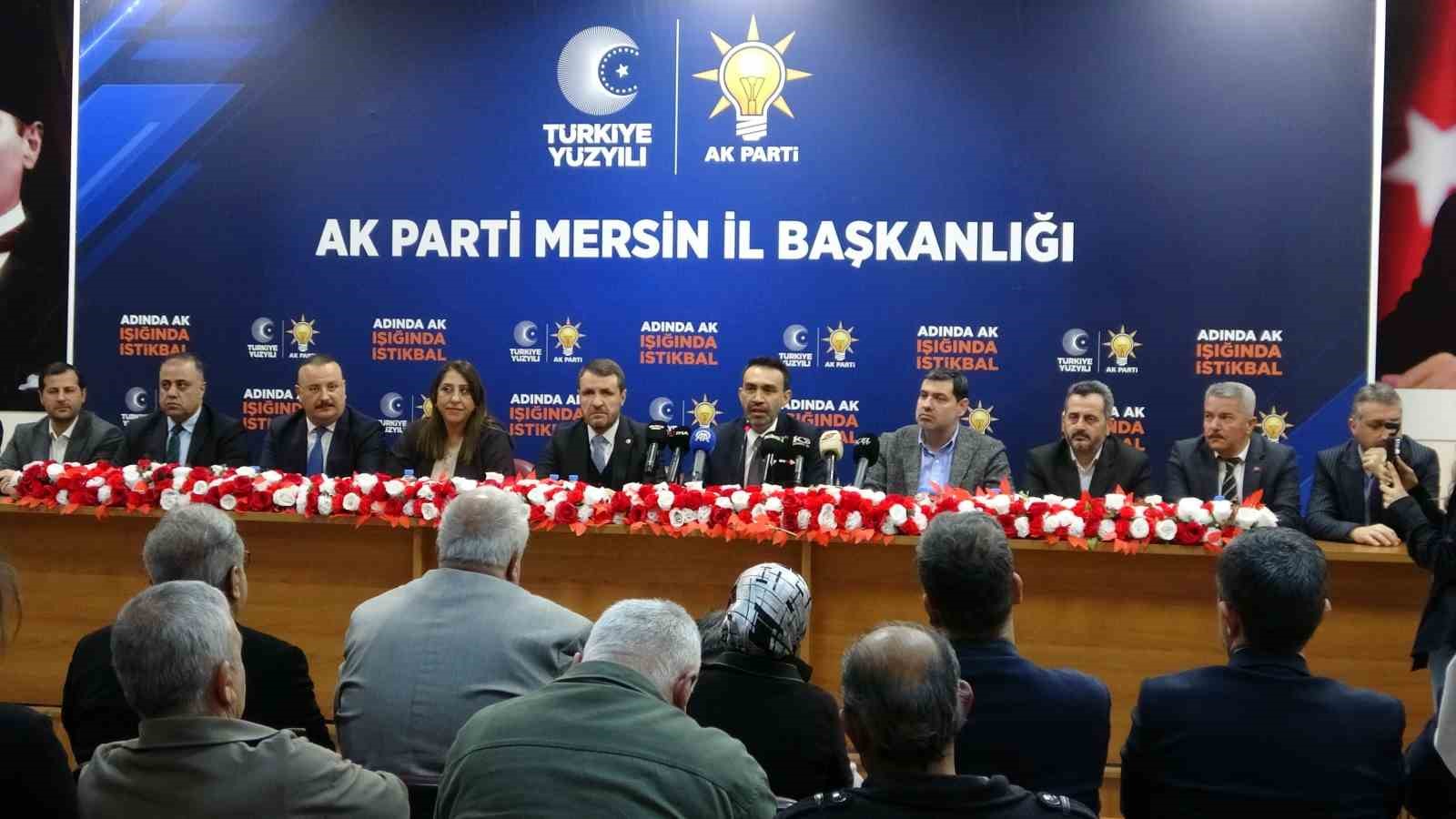 AK Parti İl Başkanı Aldemir: "Mersin’e layık olamadınız, sözlerinizi tutmadınız"
AK Parti İl Başkanı Aldemir: "Mersin’e layık olamadınız, sözlerinizi tutmadınız"