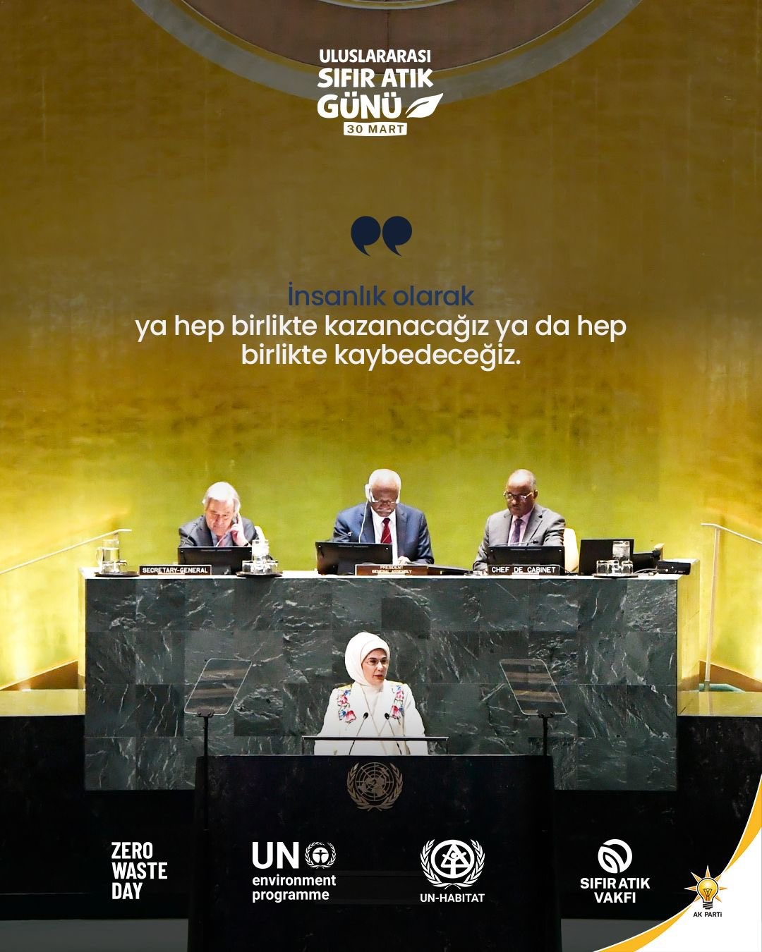 AK Parti Sözcüsü Çelik: "Sıfır Atık Hareketi, dünyaya sahip çıkmak için küresel bir eylem ve ilham kaynağıdır"

