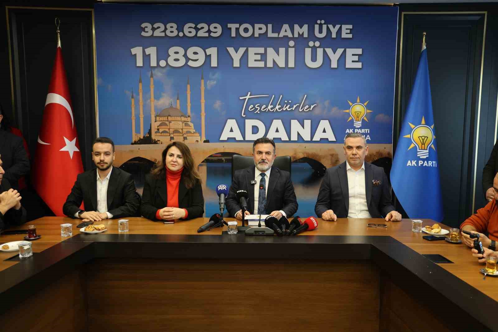 AK Parti’nin Adana’daki üye sayısı 328 bin 629 oldu

