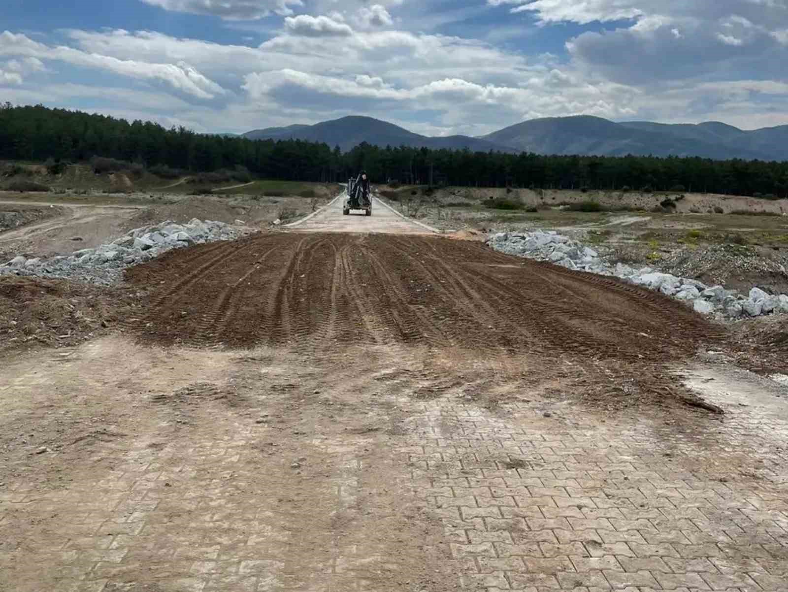 Akdağ Tabiat Parkı’nın çöken yolu tamir edildi
