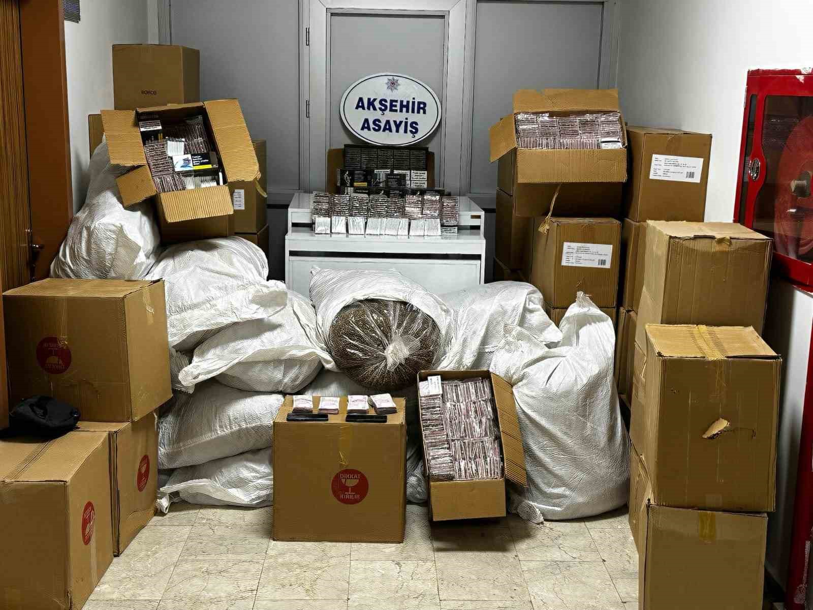 Akşehir’de kaçak tütün operasyonu
