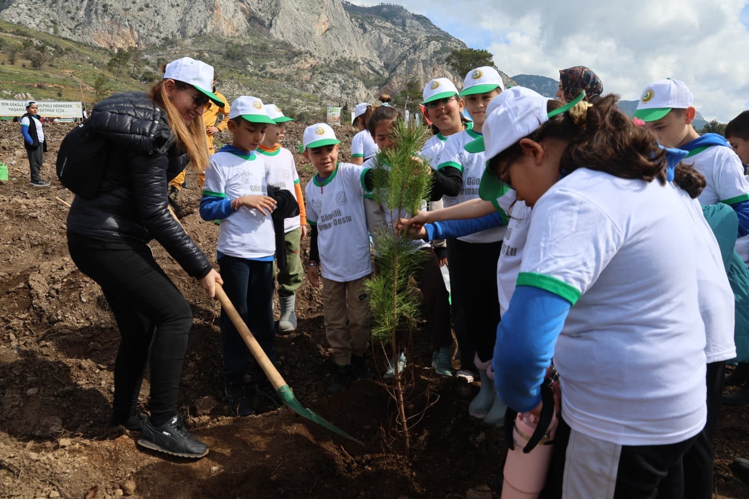 Akyaka’da yanan alan fidanlarla yeşeriyor
