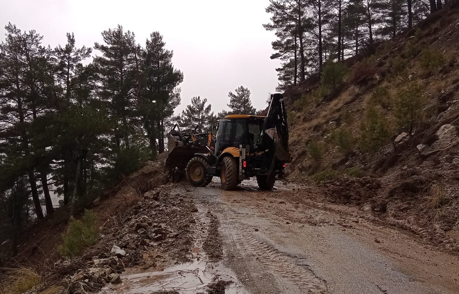 Alanya kırsalında ekiplerin kış mesaisi sürüyor

