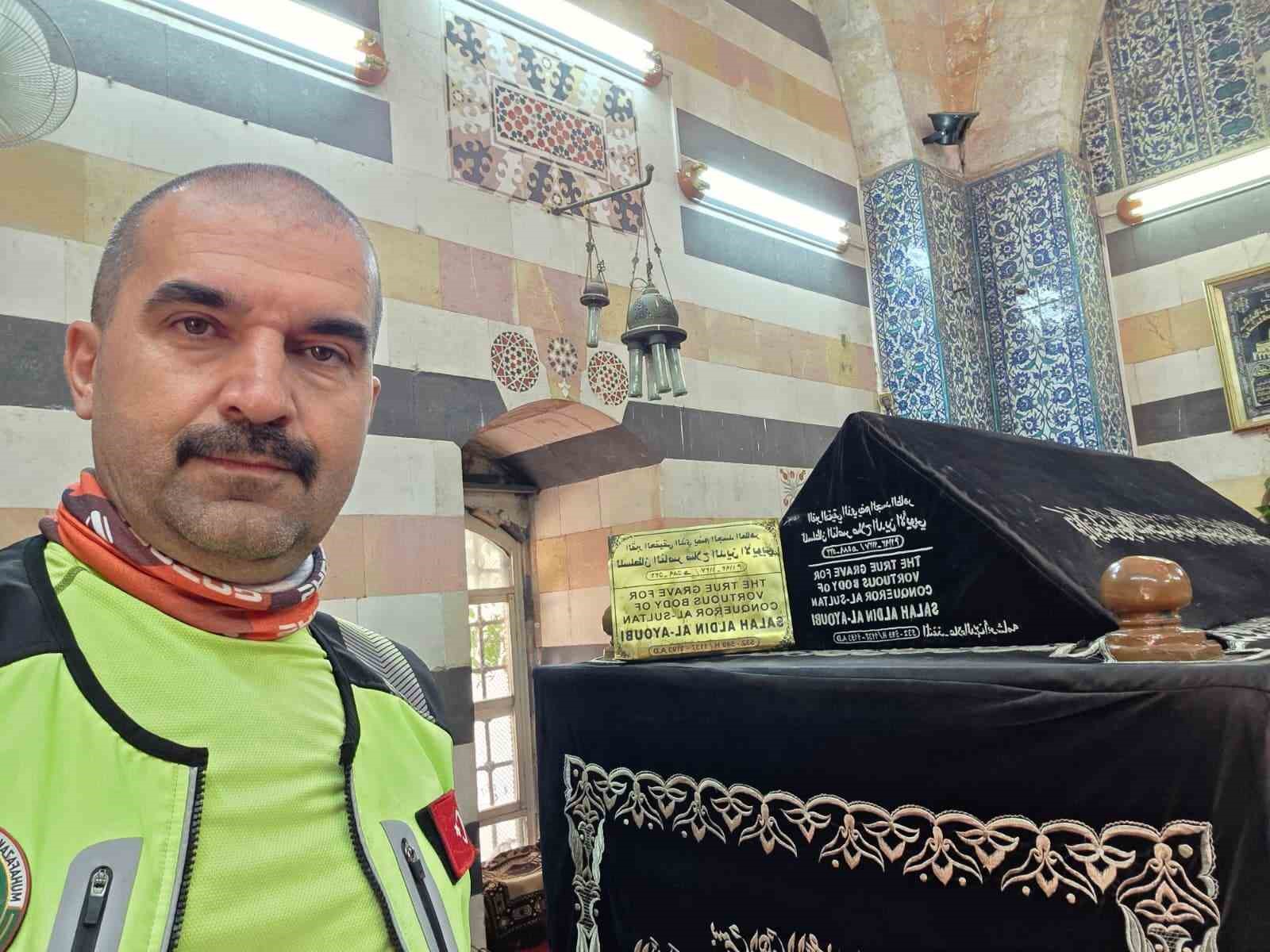 Alanya’dan kutsal topraklara motosikletle 7 bin kilometrelik yolculuk
