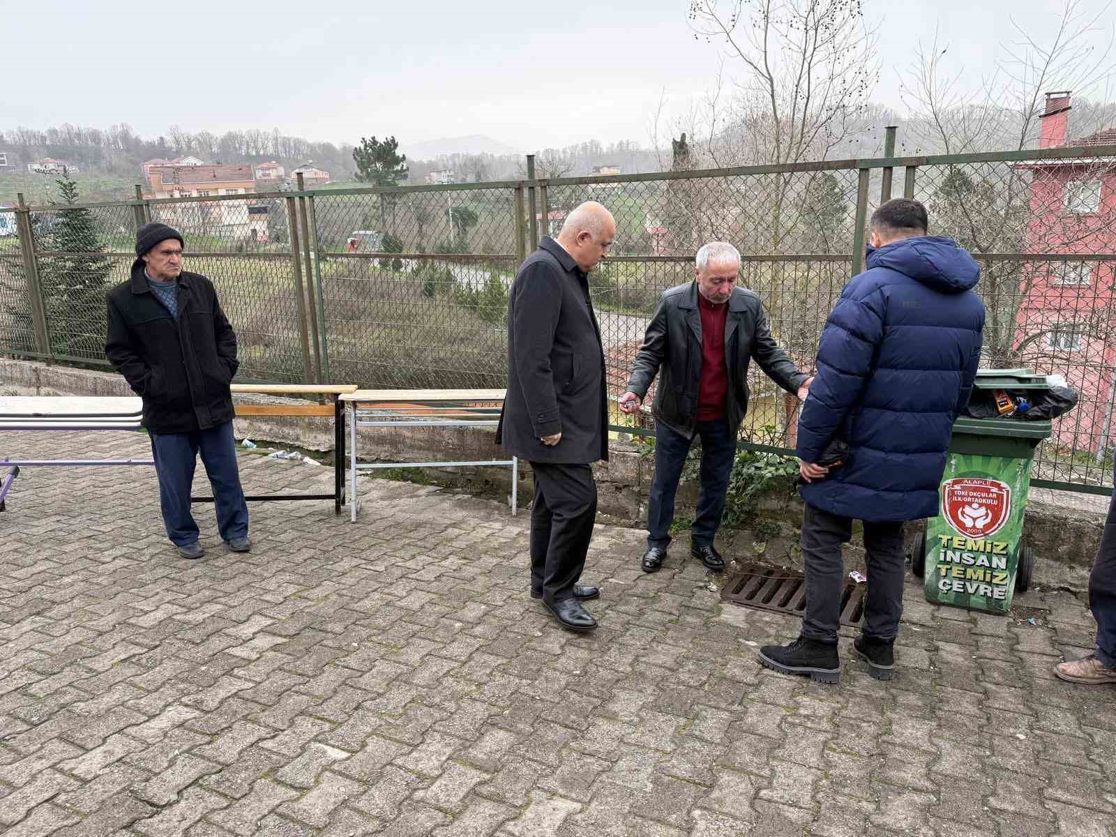 Alaplı TOKİ İlk ve Ortaokulu’nda istinat duvarında çökme tehlikesi
