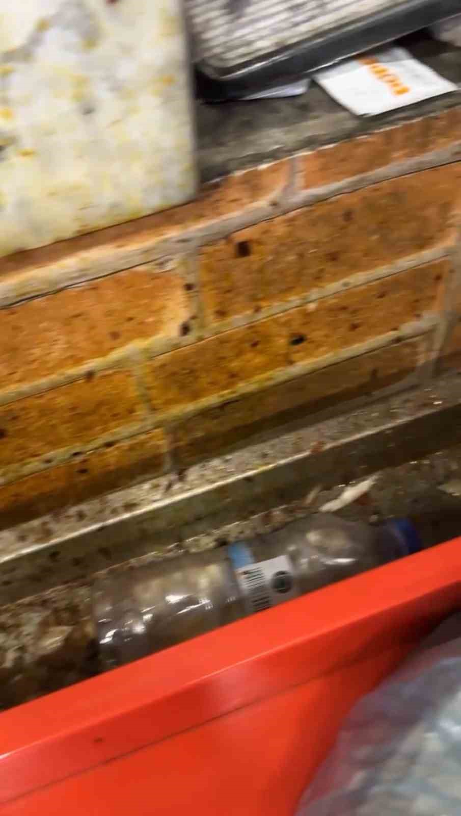 Alışveriş merkezindeki restoranlarda mide bulandıran görüntüler
