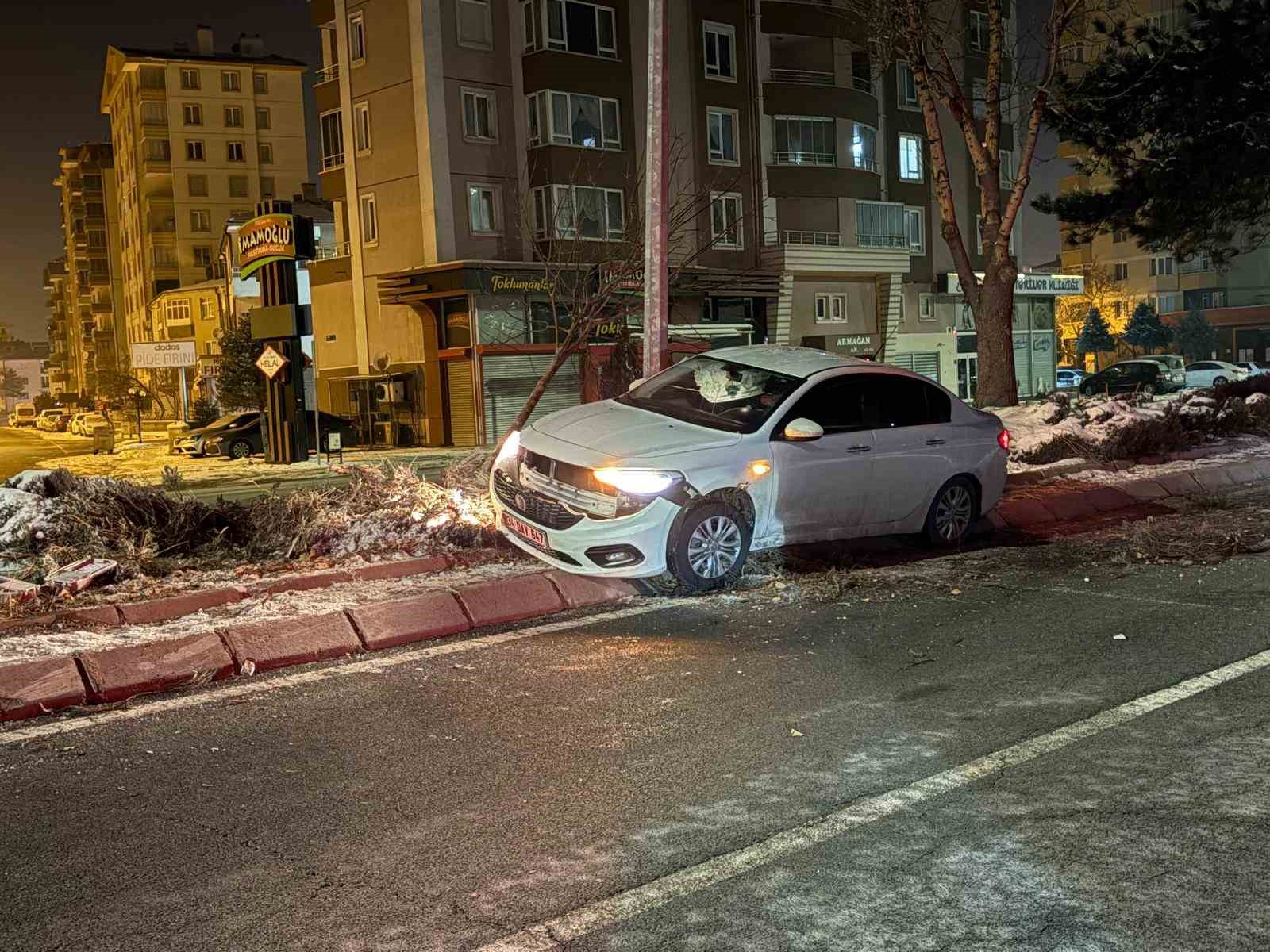 Alkollü sürücü önce ağacı devirdi ardından aydınlatma direğine çarptı
