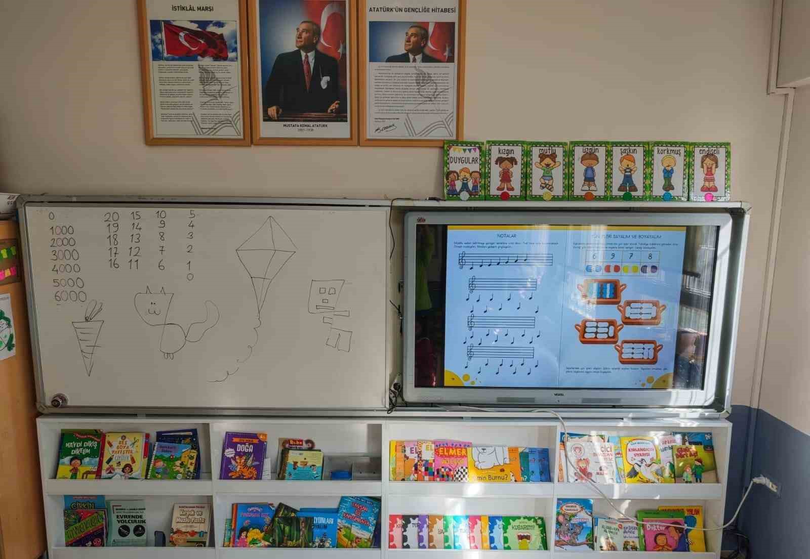 Altıntaş Zafer İlkokulu’nda sınıflara kitaplık kazandırıldı
